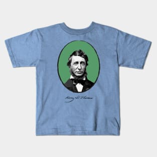 Authors - Henry David Thoreau Kids T-Shirt